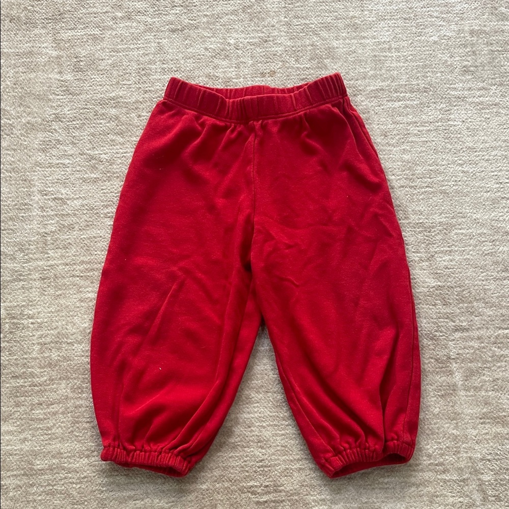 Luigi Red Knit Bubble Pants